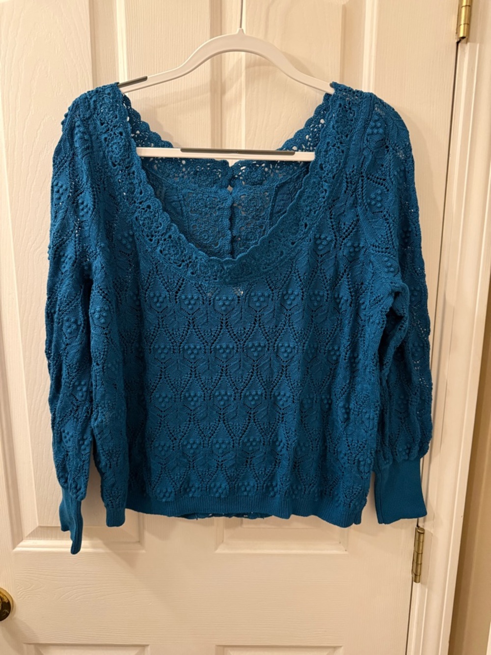 Sézane Anika jumper in peacock blue - Picture 5 of 8